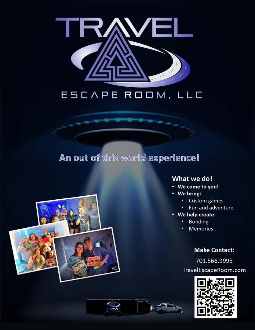 Travel Escape Room First Contact, mobile escape trailer, JJ's 9th annuals Hog Roast for Hospice